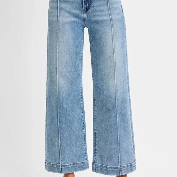 ✨NWT RISEN Full Size‎ High Rise Crop Wide Leg Jeans Plus Size - Image 6