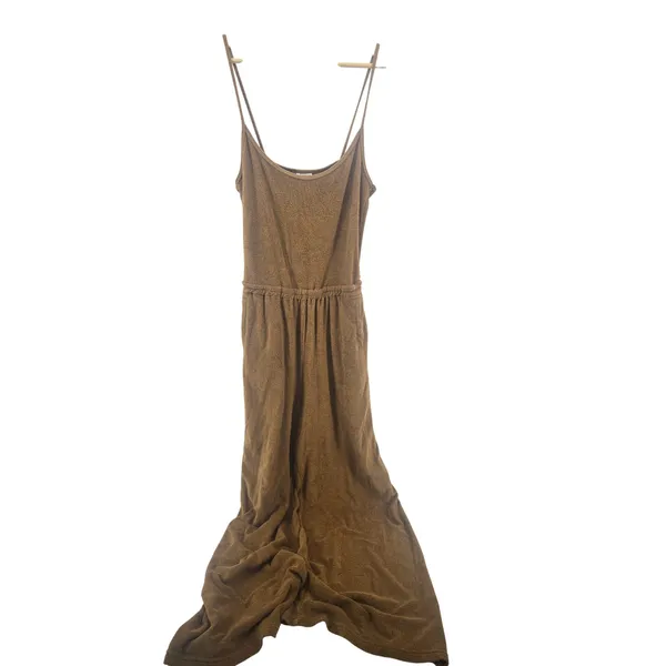 OFFLINE by‎ Aerie Jumpsuit Womens Small Brown Terry Cloth Wide Leg Sleeveless - Image 2