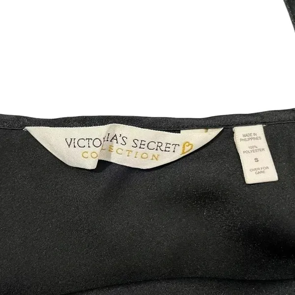 Vintage Victoria’s Secret Collection Black Satin Peplum Cami - Image 3