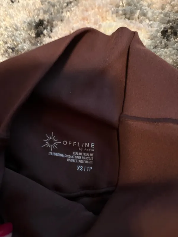 Aerie Crossover Brown Leggings - Image 4