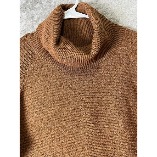 KÜHL Brown Textured Turtleneck Sweater Cozy Outdoorsy Hiking Gorpcore Knit Small - Image 2