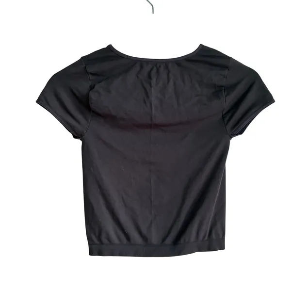 Intimately Free People short sleeved cropped brown shirt stretch nylon womens XS - Image 5