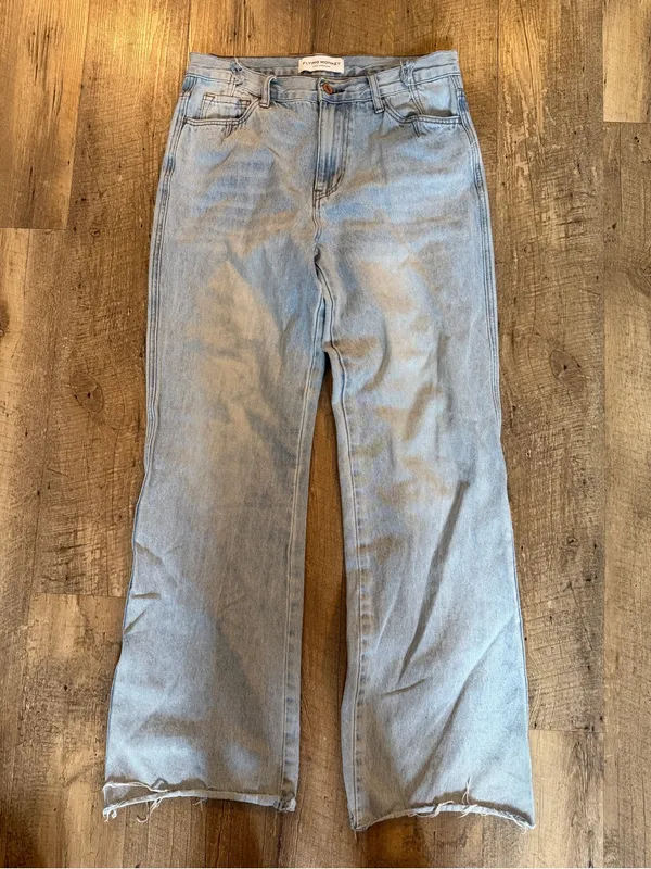Vervet Flying Monkey High Rise Wide Leg Jean light wash 28 - Image 2