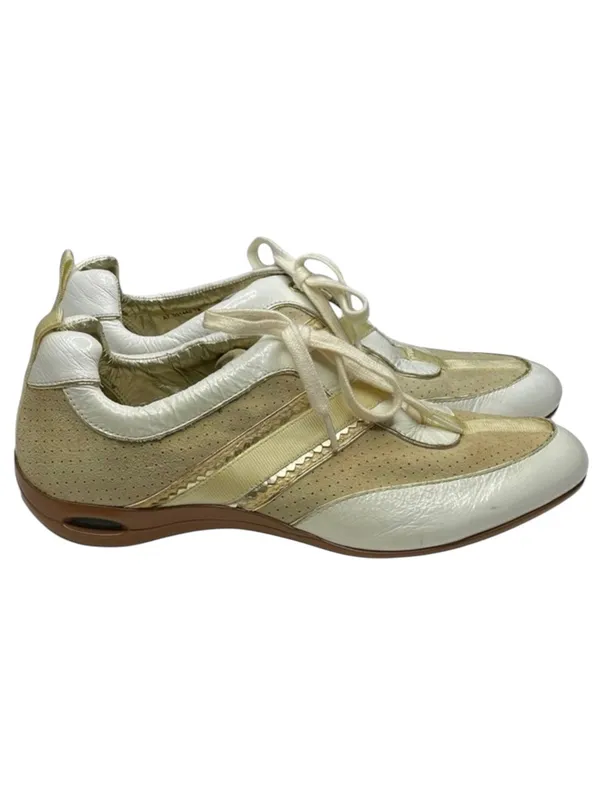 Cole Haan 𖦹 Chelsea Athleisure Patent Leather Sneakers 𖦹 White Gold 𖦹 7B 𖦹 - Image 4