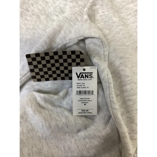 Vans Stackton Circ-K Full Zip Hoodie Grey Heather Salmon Logo VN0A7Z3D15P Mens M - Image 6