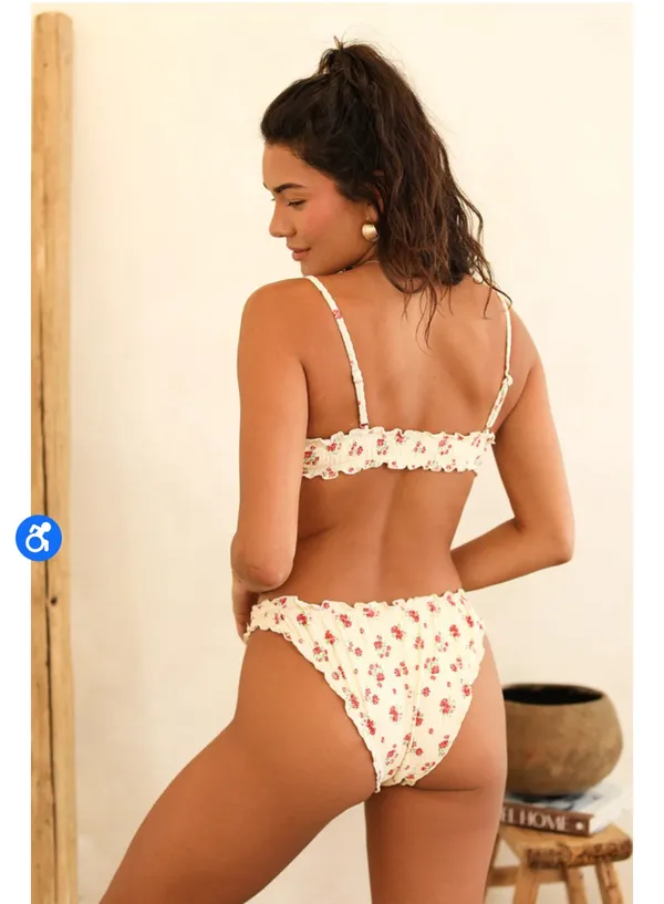 Dippin' Daisy's Bikini Set with shorts Tan Size M - Image 5