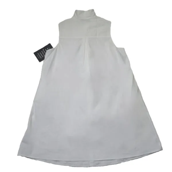 NWT Tuckernuck Charlie in White Sleeveless Cotton Blend Shirt Dress XL - Image 8