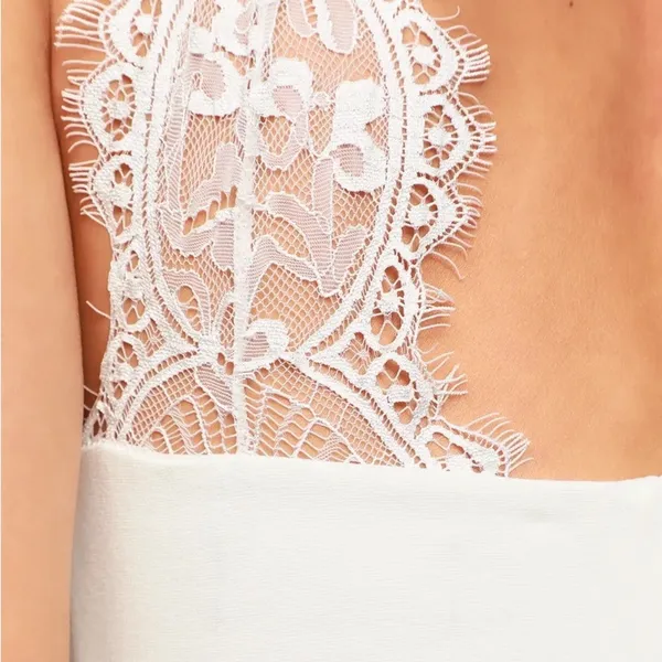 Hometown Girl White Lace Skater Dress S - Image 4