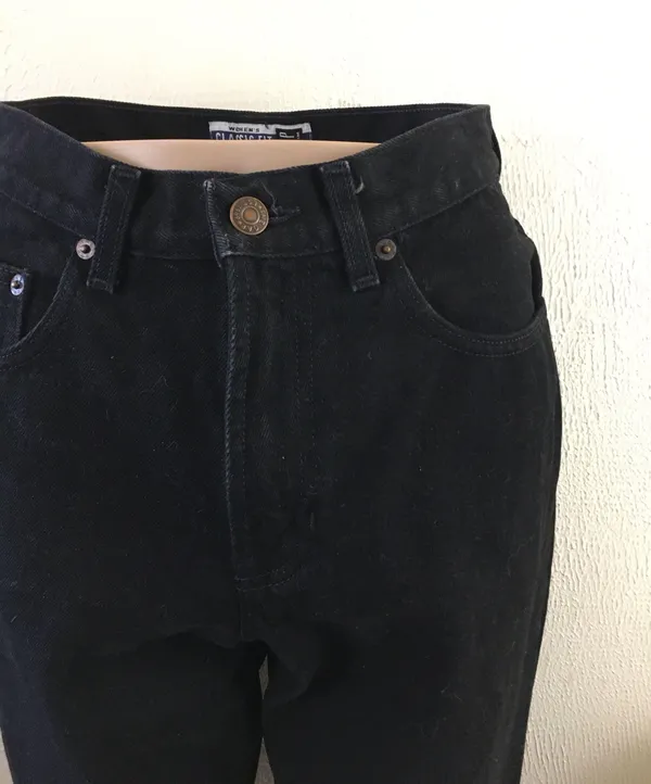 Gap Vintage 90s Classic Fit Black Denim Ankle Jeans High Waist Relaxed - Image 8