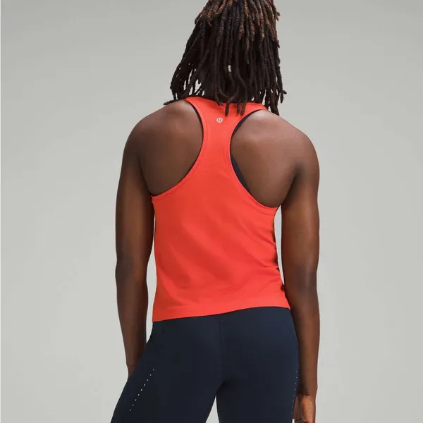 lululemon athletica Rust Cropped Swiftly 2.0‎ Tank Top Size 6 EUC - Image 2
