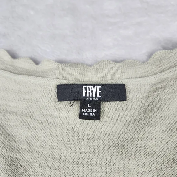 Frye Womens Cardigan Sweater Green Long Sleeve Size L Large - Image 3