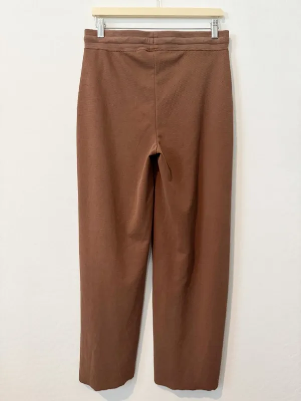 American Tall Waffle Knit Wide Leg Pants Size Medium Extra Tall Brown Lounge - Image 11