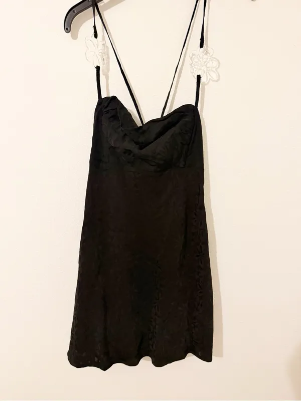 NWT For Love And Lemons Janet Black Mini Dress Cocktail Size Small S - Image 2