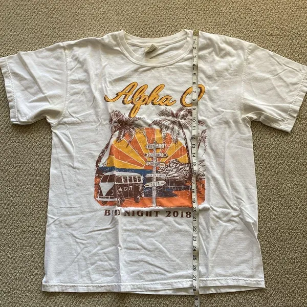 Comfort Colors Alpha O AOPi Sorority Bid Night T-Shirt Size Large Unisex EUC - Image 6