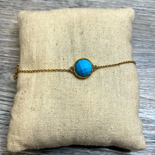 Stella & Dot retired blue beaded adjustable bracelet - Image 5