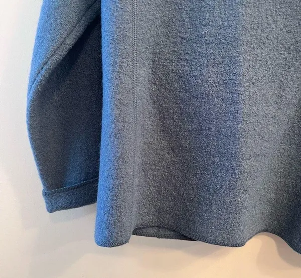 LL Bean 100% Wool Blue Womens Coat Jacket - Image 10