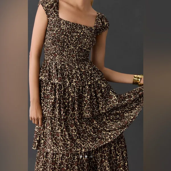 Ciao Lucia Catalina‎ Square Neck Tiered Maxi Dress Medium NWOT - Image 9