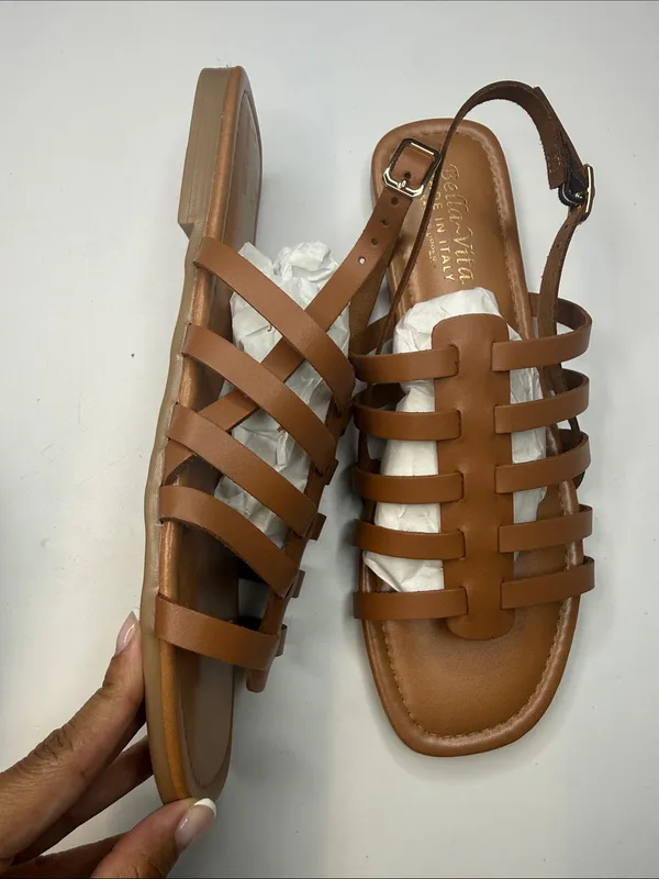 NARROW WIDTH Bella Vita Women's Uma-Italy Strappy Slingback Sandals Size 10N - Image 6