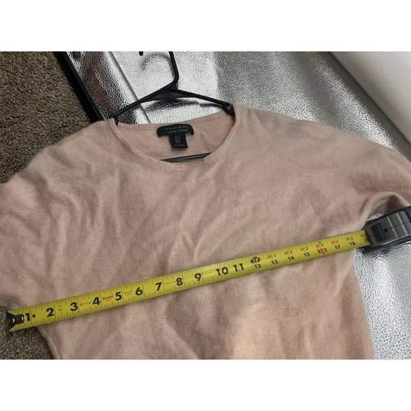 Tahari 100% 2 Ply Cashmere Pull Over Sweater Blush Pink‎ Small Winter Soft - Image 5