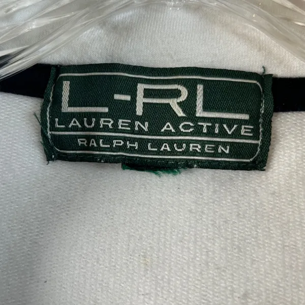 Lauren Active Ralph Lauren Womens Vintage Full Zip Hoodie‎ Black White Red XL - Image 5