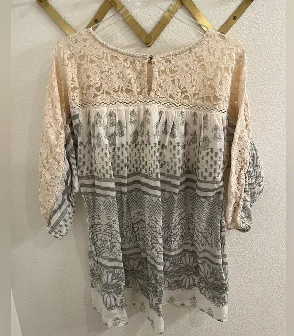 Free People Sun Daze Lace Mini Dress Medium - Image 11