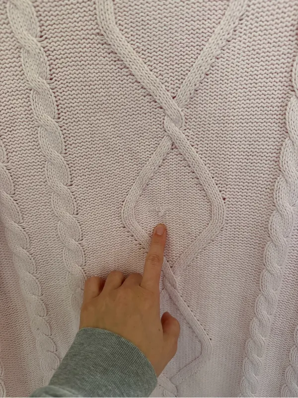 Abound Light Pink Distressed Crewneck Sweater Size Extra Small - Image 2