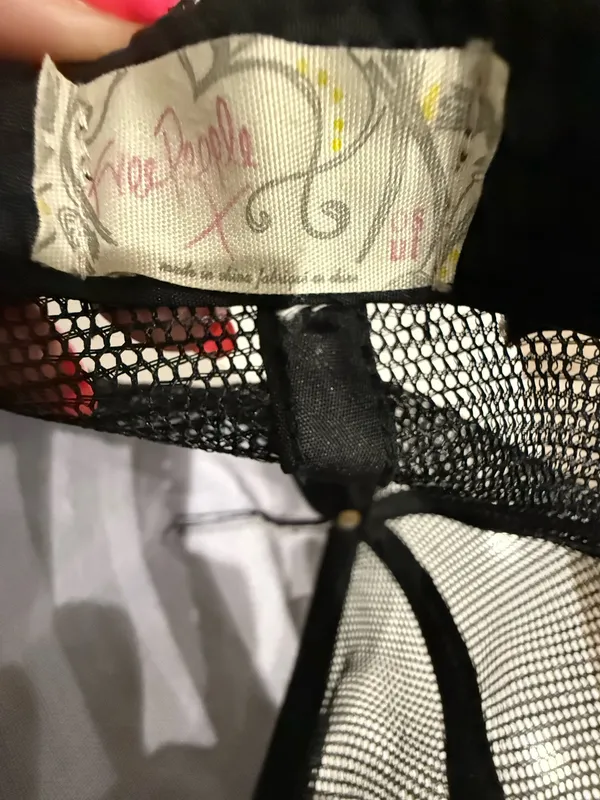 Free People Corduroy black trucker hat - Image 4