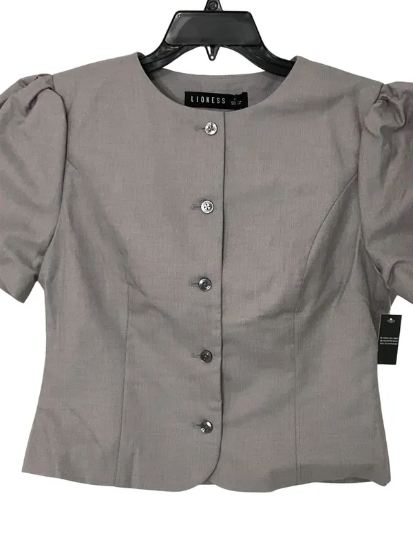 LIONESS Femme Blouse in Grey XLarge New Womens Cropped Jacket Blazer - Image 6