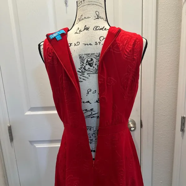 L’ Amour Nanette Lepore Red Sleeveless A-Line Dress - Image 4