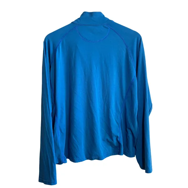 Orvis Quarter Zip Pullover XL Blue Womens Polyester Cotton Blend - Image 5
