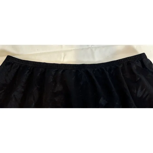 VTG Coquette Whimsigoth Black Half Slip Lace US Size L/28” Vanity Fair - Image 5