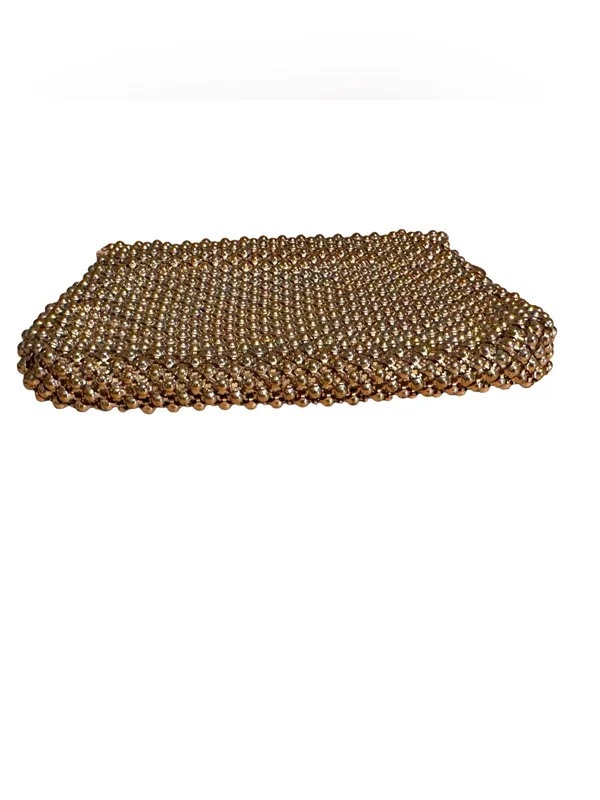 Vintage Whiting & Davis Gold Metal Mesh Dot Change Purse - Image 8