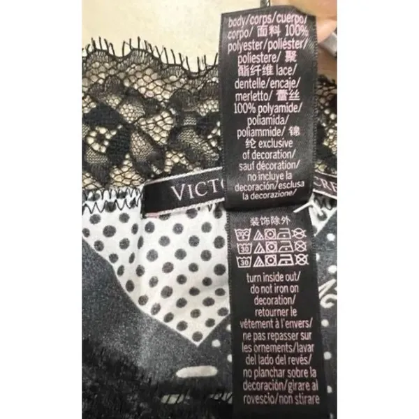 Victoria's Secret Black Satin Tank Top Size XL Sleep Cami Pajama Top Shirt - Image 9