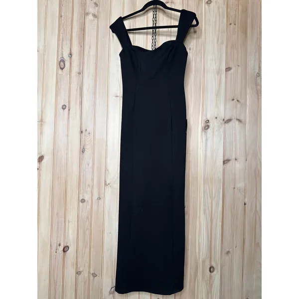 NWT Lulus Samai Black Cap Sleeve Bodycon Midi Dress Party Holiday Dinner Size S - Image 2