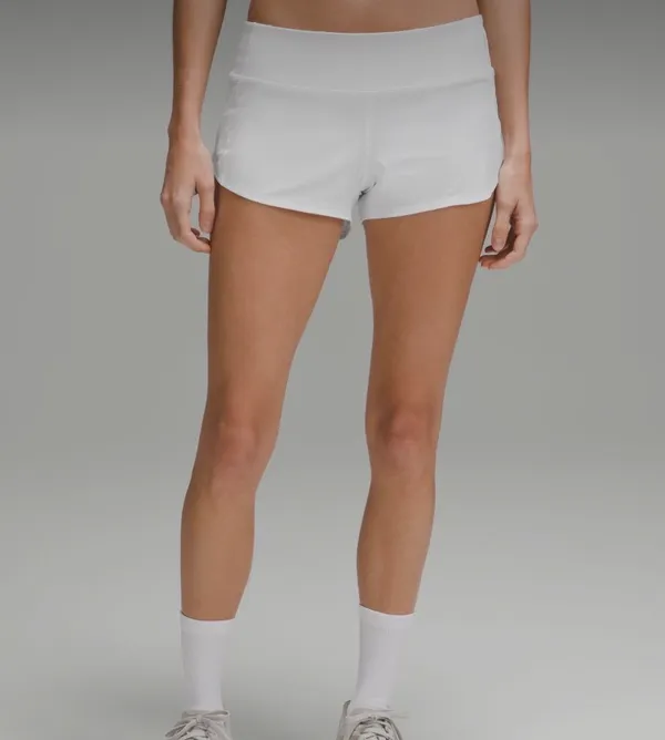 Lululemon White Speed Up Shorts 2.5" Low-Rise size 4 good condition! - Image 4