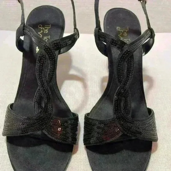 The Touch Of Nina Galinda 1 Black Luster Satin Women’s Heels Size 8.5 - Image 10