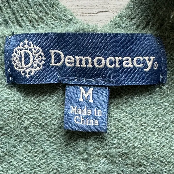 Democracy Space Dye Star Sweater Top Green Blouson Sleeve Ethereal Indie‎ Twee - Image 7