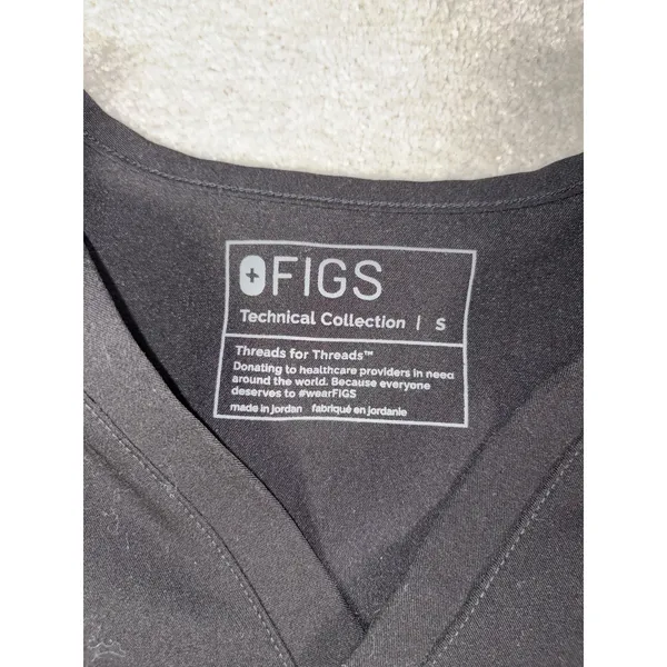 figs scrub set Catarina top (s) & zamora joggers (xs/p) black - Image 3