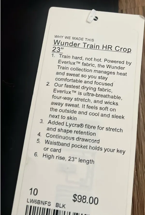 Lululemon Wunder Train High-Rise 23" Black 10 - Image 5