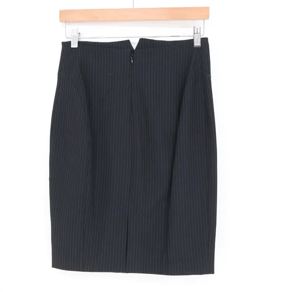 Express Pencil Skirt Womens 4 Pinstripe Black V-Notch Waist Professional NEW - Image 4