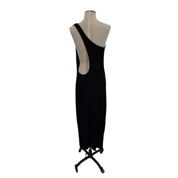 Free‎ People Beach Saturday Night Out One Shoulder Midi Dress Black Large - Image 8
