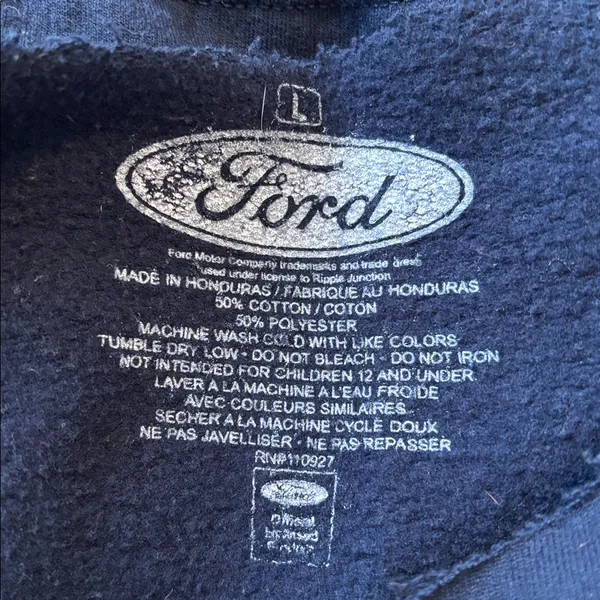 Ford Navy Graphic Sweatshirt Size Large - Image 3