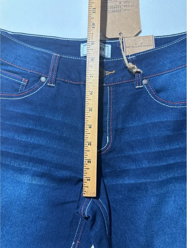 Jean's Denim Women's Size 8 Classic Dark Blue Straight Jeans - Comfy & Stylish! - Image 4