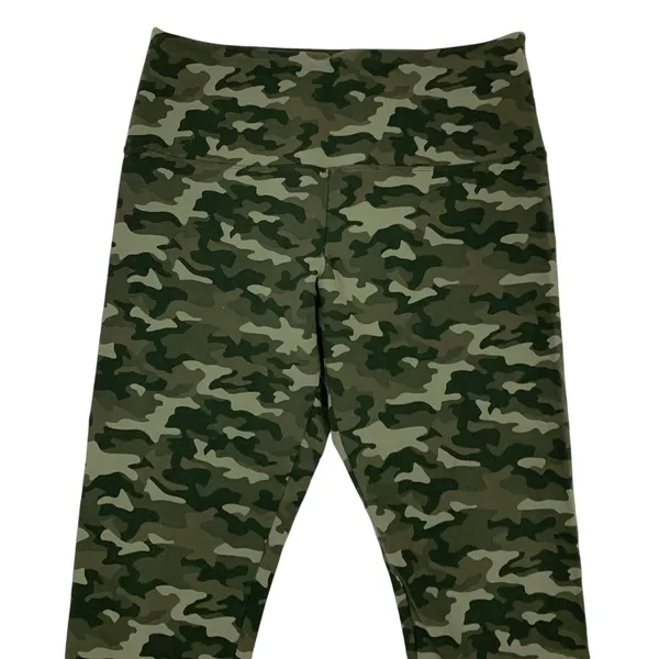 Casablanca Marrakech Leggings Medium Green Camo Stretch Boho Streetwear - Image 3