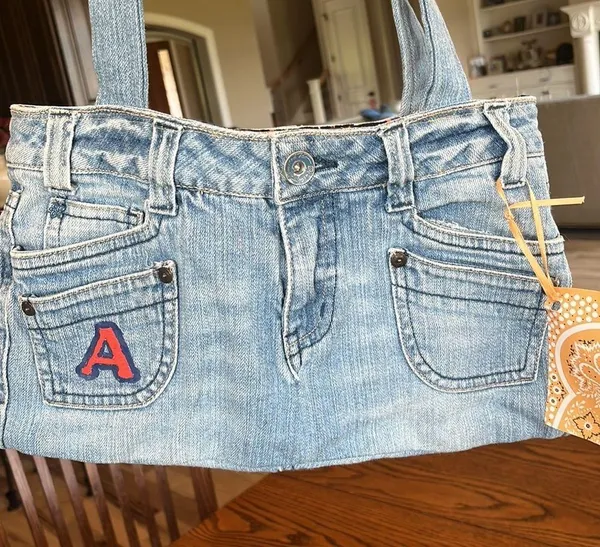 Auburn University Denim Purse Jean Bag New - Image 2