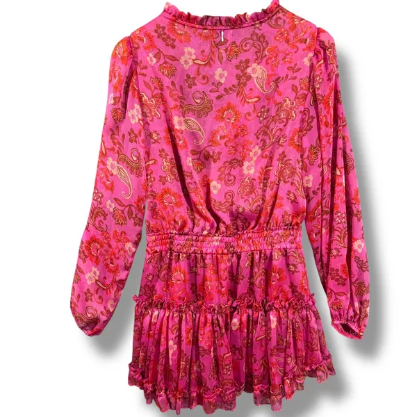 MISA Los Angeles Lorena Mini Dress Careyes Floral Print Size Medium - Image 2