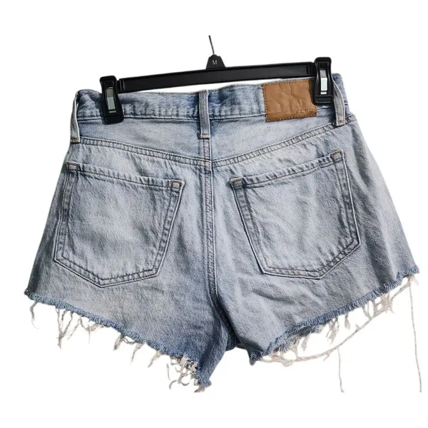 Aeropostale Light‎ Wash Mom Shorts Distressed Denim High Rise Summer Festival - Image 2