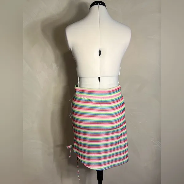 Target Pride Women's Asymmetrical Rainbow Striped Pull On Casual Mini Skirt|Sz:M - Image 7
