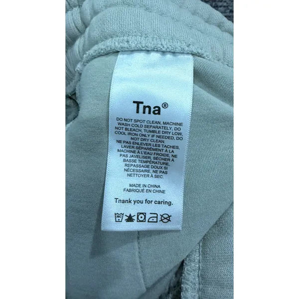 Tna Women Sweatpants S Sage Green Cozy Fleece Mega High Rise Joggers - Image 6