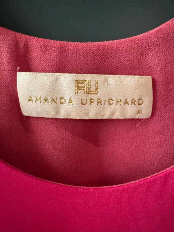 AMANDA UPRICHARD Drop Waisted Tank Dress in Hot Pink Size Medium - Image 6